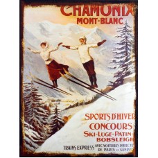 Plechová ceduľa Chamonix